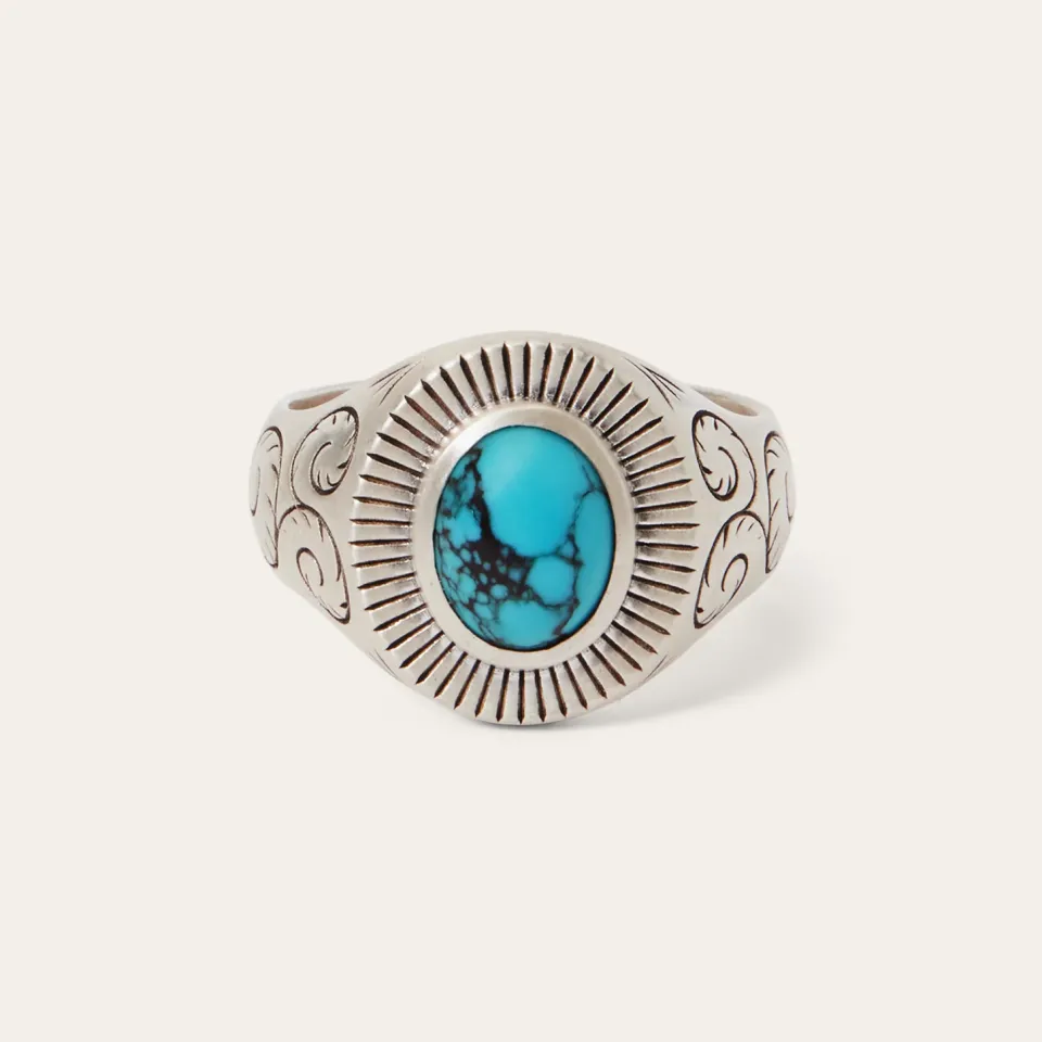 Hot Stetson Filigree Ring with Turquoise