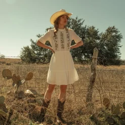 Online Stetson Flat Weave Dress White