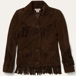 Best Stetson Fringe Suede Jacket Chocolate