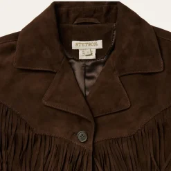 Best Stetson Fringe Suede Jacket Chocolate