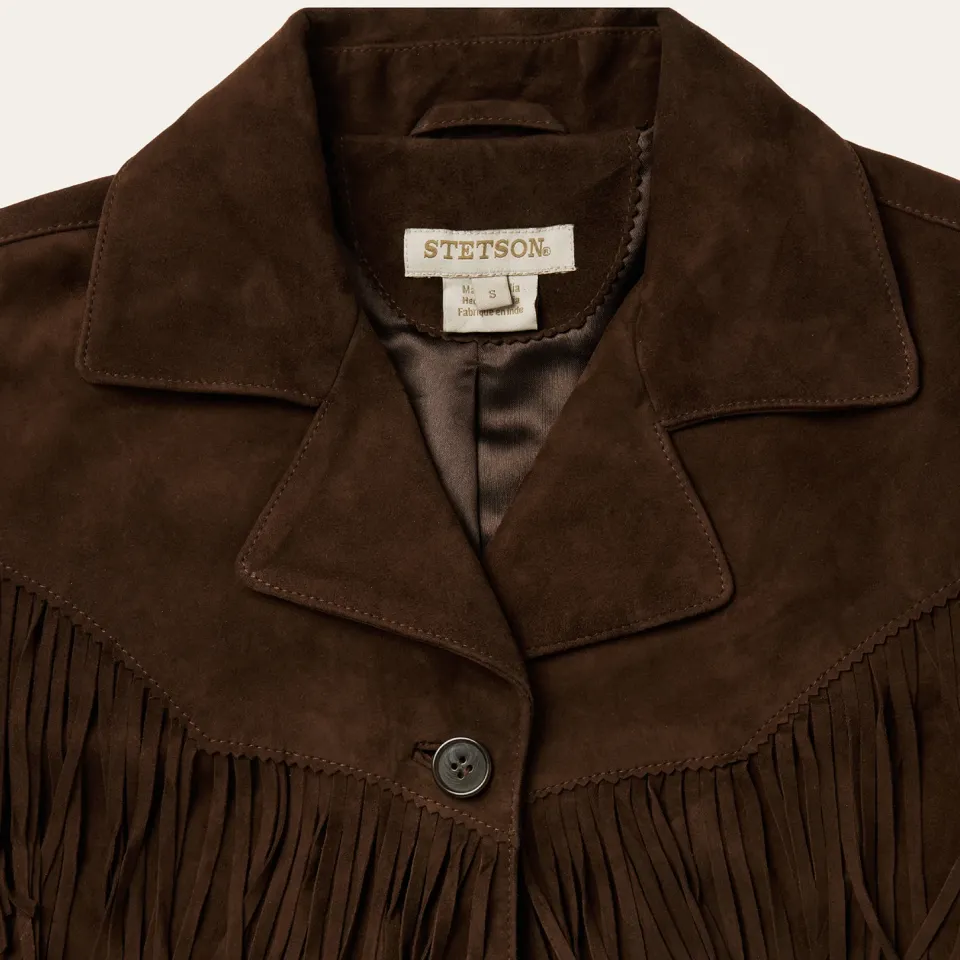 Best Stetson Fringe Suede Jacket Chocolate