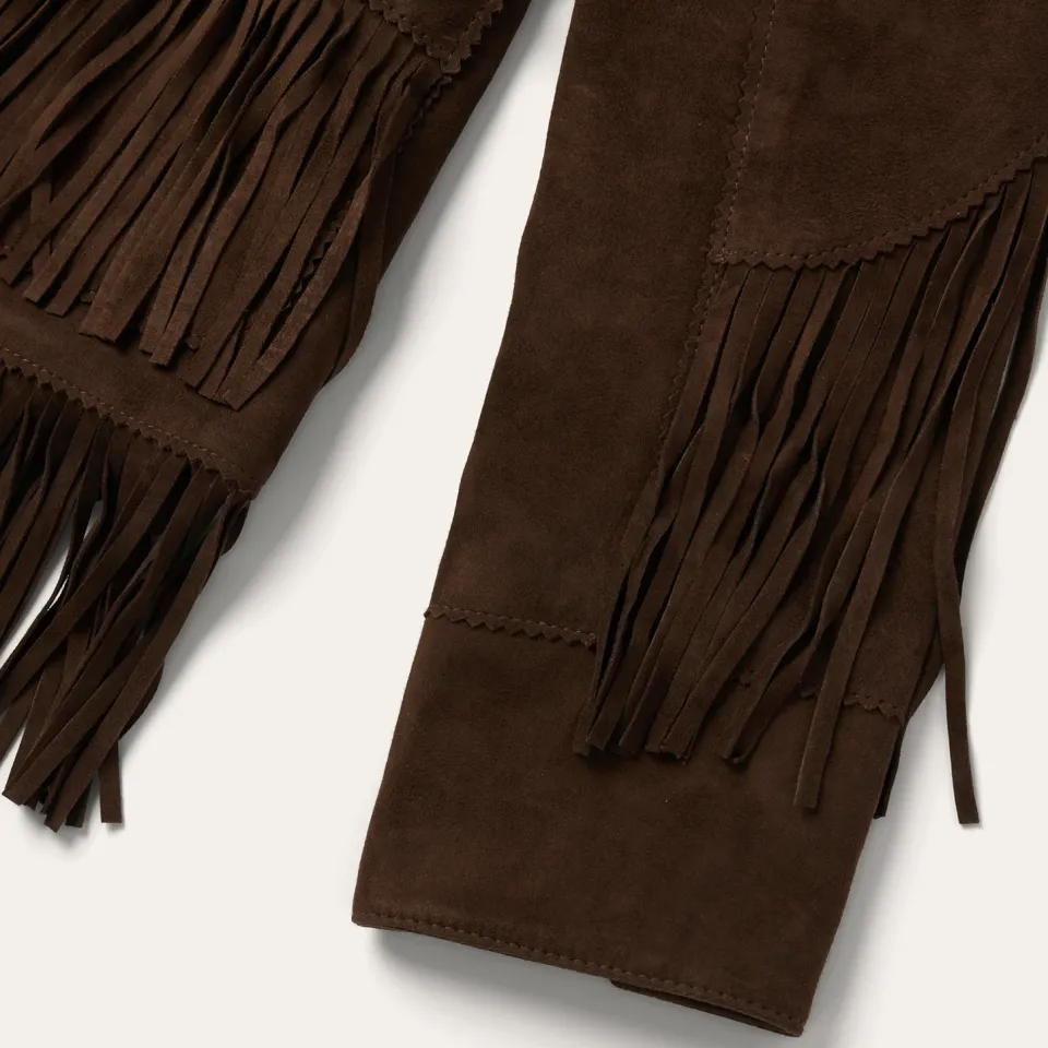 Best Stetson Fringe Suede Jacket Chocolate