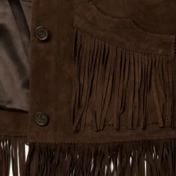 Best Stetson Fringe Suede Jacket Chocolate