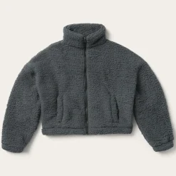Stetson Fuzzy Teddy Bear Fleece Jacket Grey