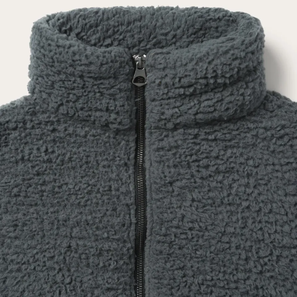 Stetson Fuzzy Teddy Bear Fleece Jacket Grey