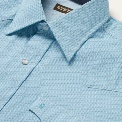 Outlet Stetson Geo Western Shirt Blue