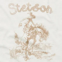 Outlet Stetson Giddy Up Graphic Tee White