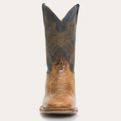 Outlet Stetson Goddard Burnished Blue   Leather Boot Brown