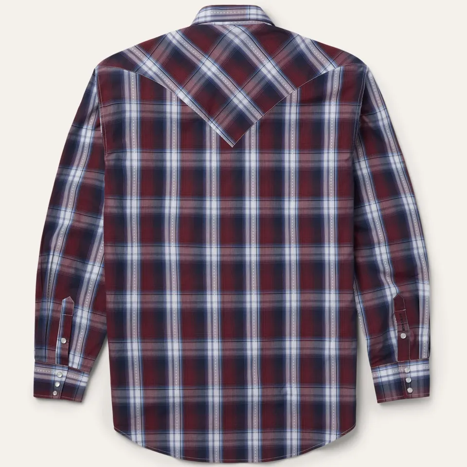 Online Stetson Good Luck Plaid Western Shirt Wine