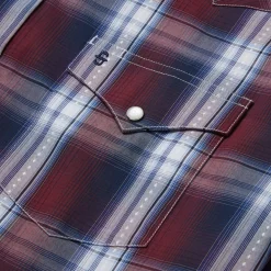 Online Stetson Good Luck Plaid Western Shirt Wine