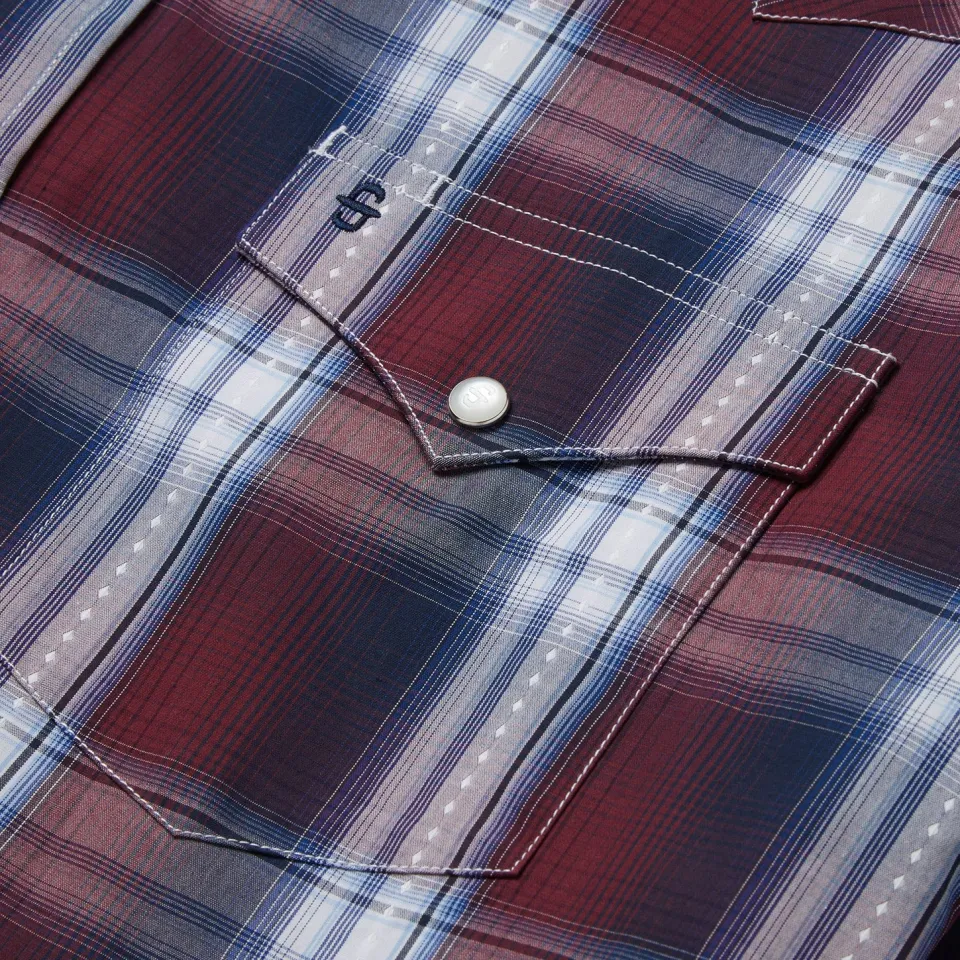 Online Stetson Good Luck Plaid Western Shirt Wine