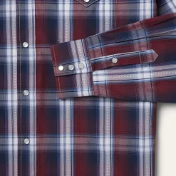 Online Stetson Good Luck Plaid Western Shirt Wine