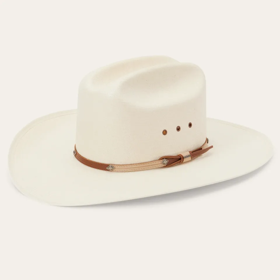 Hot Stetson Grant 10X Straw Cowboy Hat Natural
