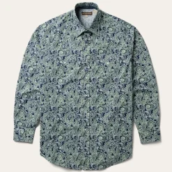 Online Stetson Greenspring Paisley Print Western Shirt Blue