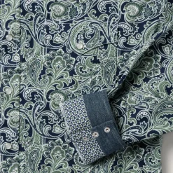 Online Stetson Greenspring Paisley Print Western Shirt Blue