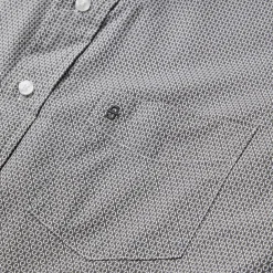 Clearance Stetson Geo Print Button Front Shirt Grey