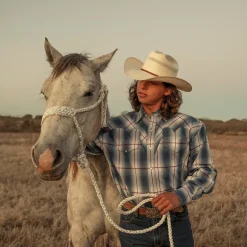 Hot Stetson Griffin 100X Straw Cowboy Hat Natural