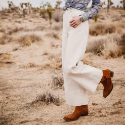 Online Stetson Halle Suede Fringe Side Zip Boot Brown