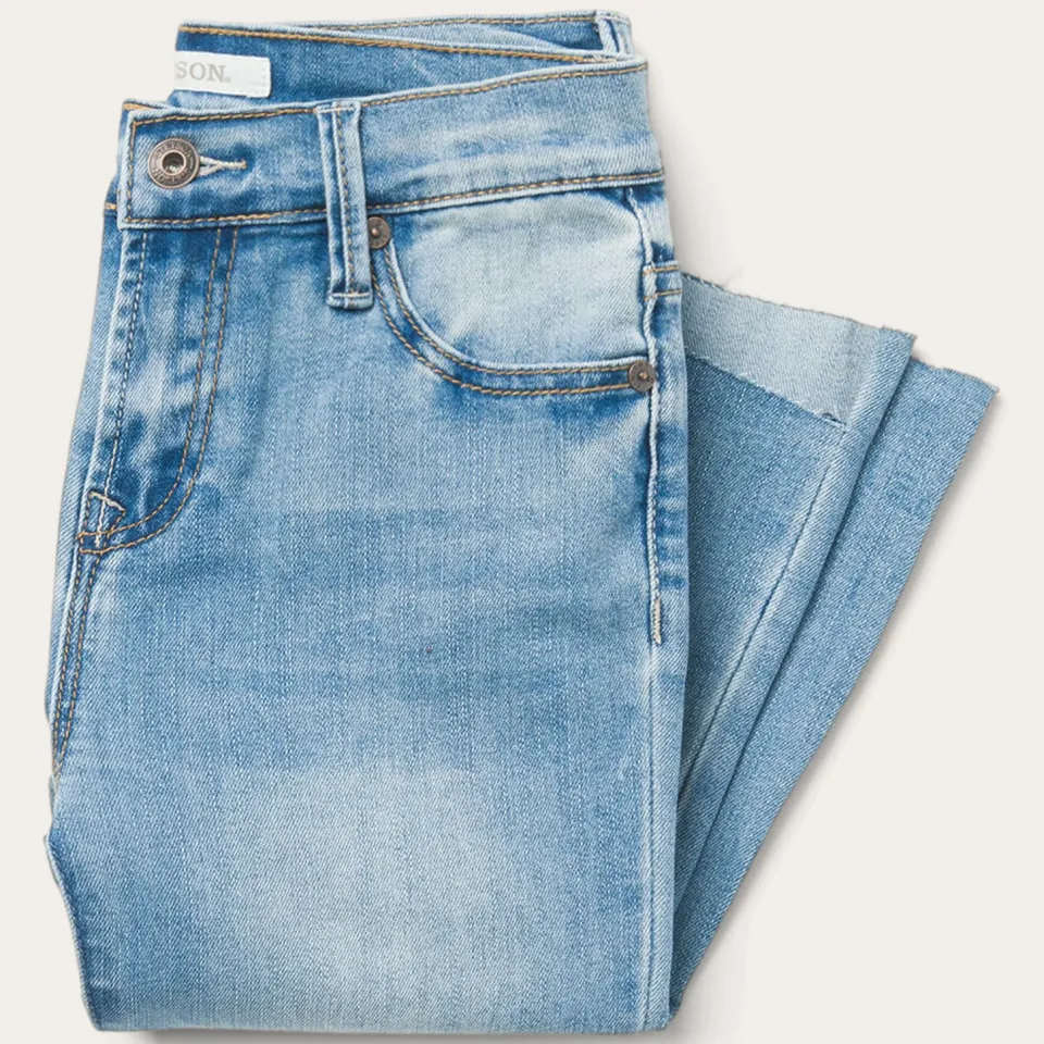 Outlet Stetson High Waist Flare Crop Jean Blue