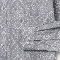 Stetson Highland Paisley Button-Front Shirt Grey