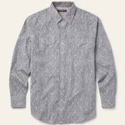 Online Stetson Highland Paisley Snap-Front Shirt Grey