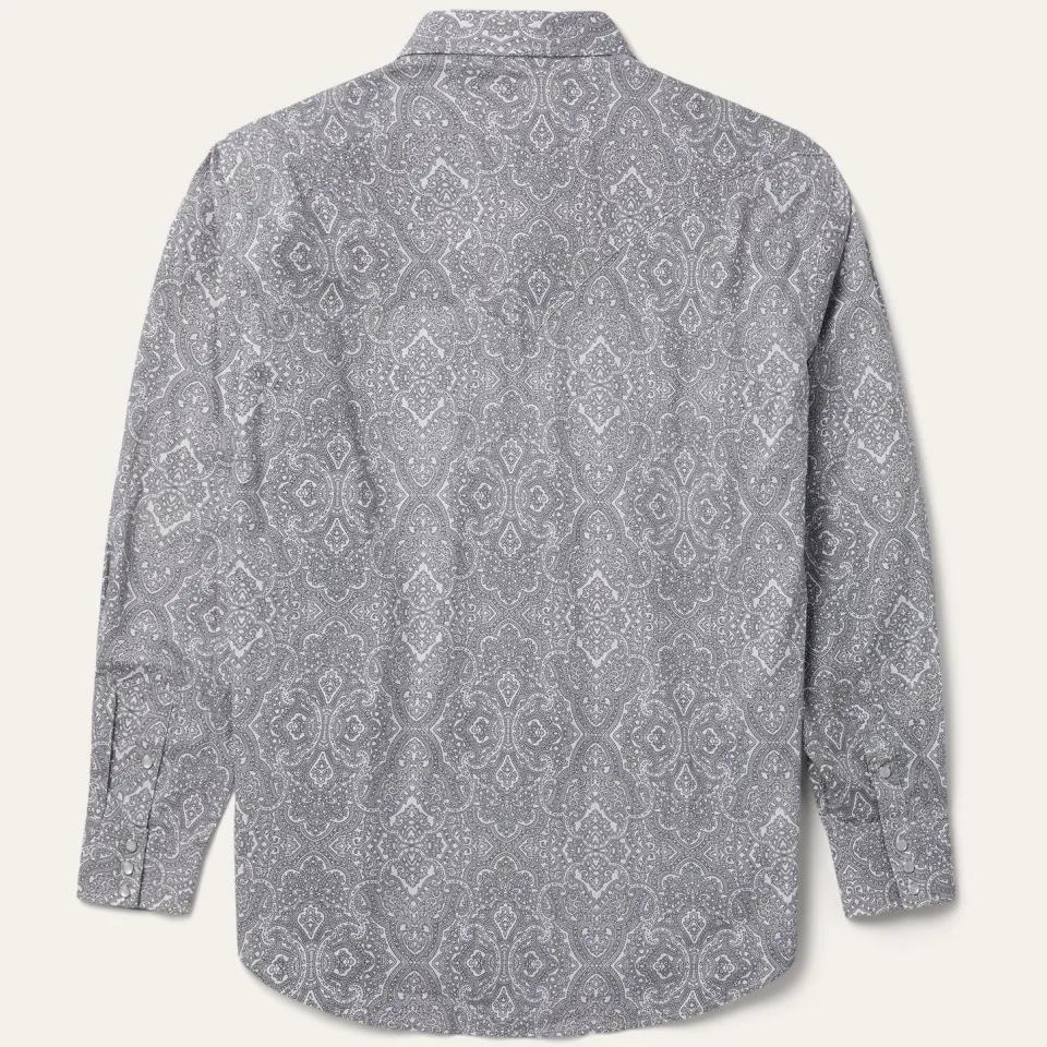 Online Stetson Highland Paisley Snap-Front Shirt Grey
