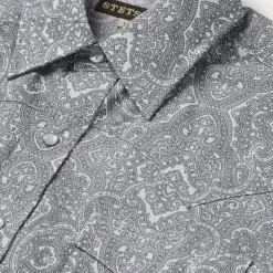 Online Stetson Highland Paisley Snap-Front Shirt Grey