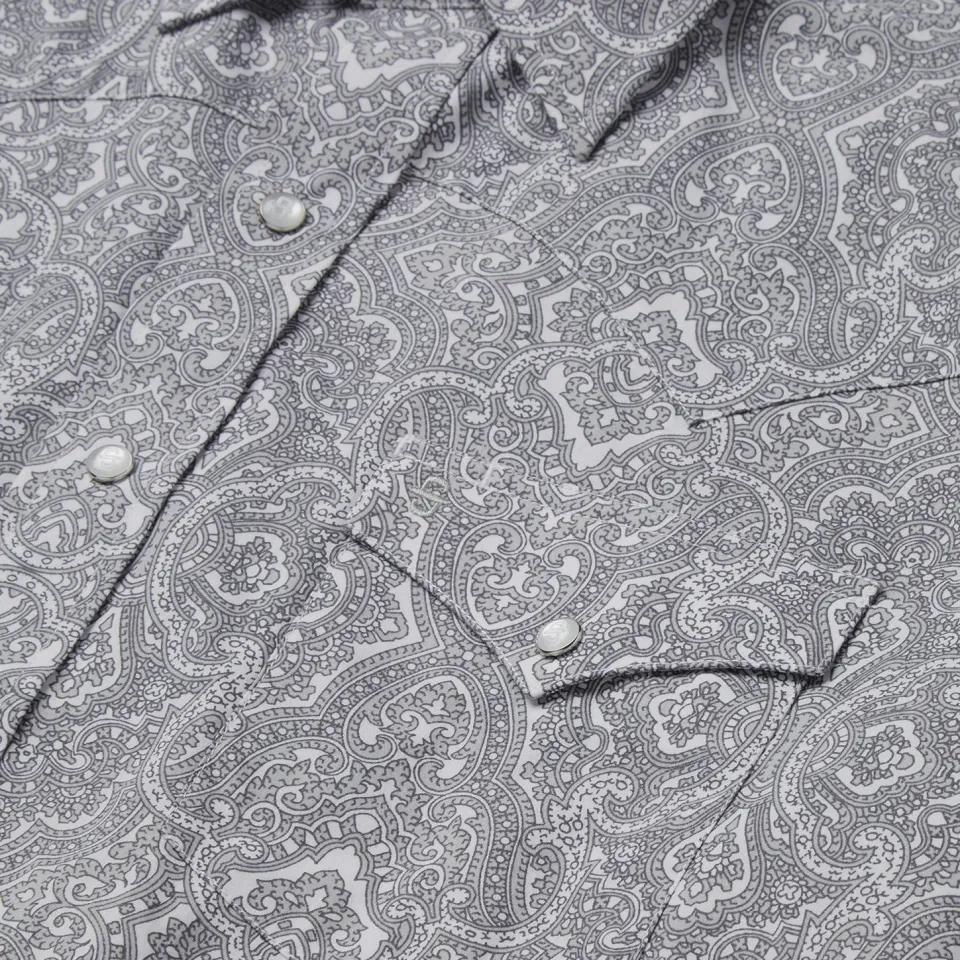 Online Stetson Highland Paisley Snap-Front Shirt Grey