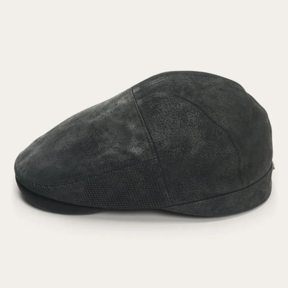 Outlet Stetson Hood Weathered Leather Ivy Cap Black