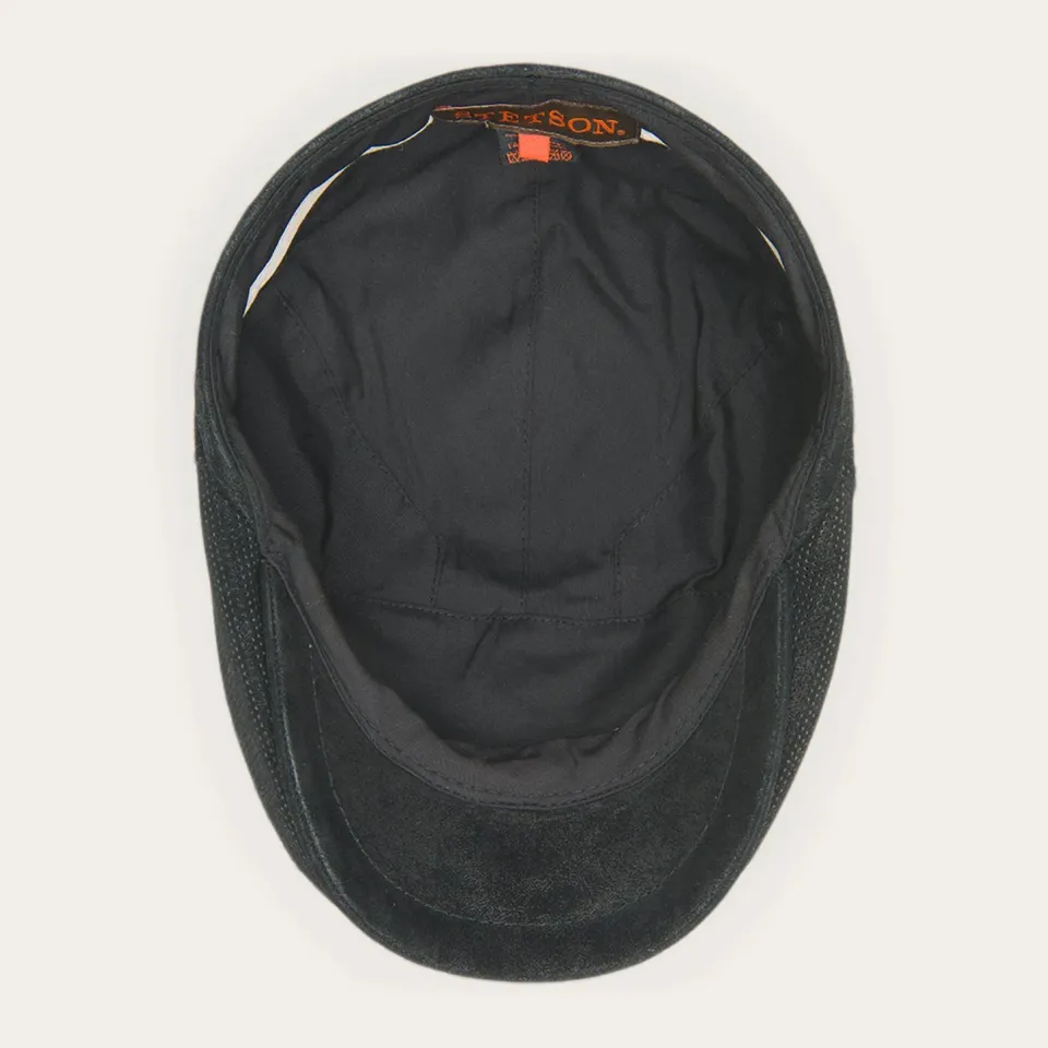 Outlet Stetson Hood Weathered Leather Ivy Cap Black