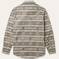 Clearance Stetson Horizontal Aztec Print Western Shirt Brown