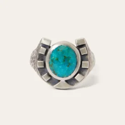 New Stetson Horseshoe Ring with Turquoise