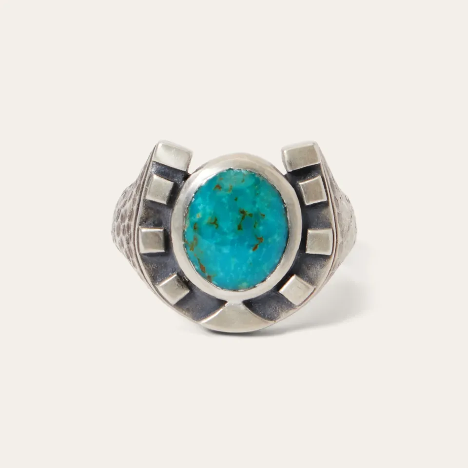 Hot Stetson Horseshoe Ring with Turquoise