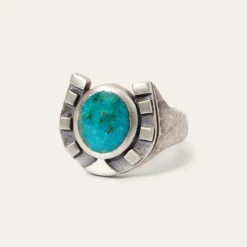 Hot Stetson Horseshoe Ring with Turquoise