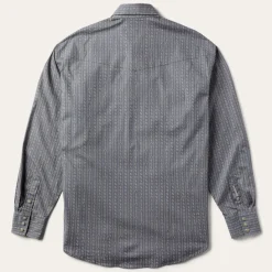 Outlet Stetson Horseshoe Stripe Print Shirt Grey