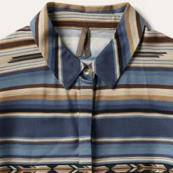 Stetson Indigo Serape Print Dress Blue