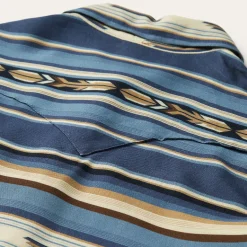 Best Stetson Indigo Serape Print Shirt Blue