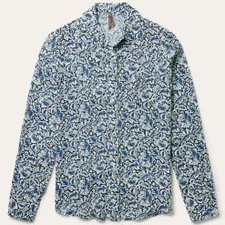 Hot Stetson Indigo Tapestry Print Shirt Blue