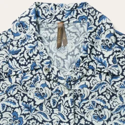 Hot Stetson Indigo Tapestry Print Shirt Blue