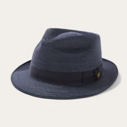 Clearance Stetson Inwood Hemp Fedora Navy