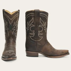 Stetson Iris Mid-Calf Embroidered Boot Brown
