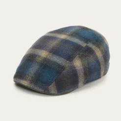 Discount Stetson Ivy Virgin Wool Cap Blue Beige Check
