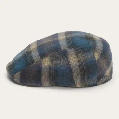 Discount Stetson Ivy Virgin Wool Cap Blue Beige Check
