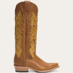 Sale Stetson Jules Hand Tooled Leather Boot Brown