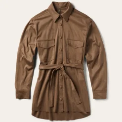 Sale Stetson Khaki Suede Western Shirt Tan