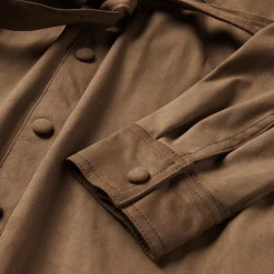 Sale Stetson Khaki Suede Western Shirt Tan