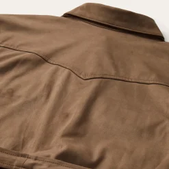Outlet Stetson Khaki Suede Western Shirt Tan