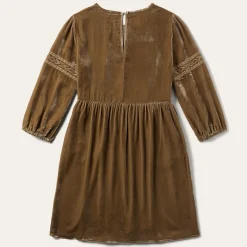 Outlet Stetson Khaki Velvet Babydoll Dress Copper