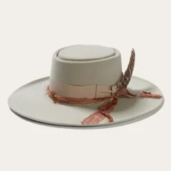Hot Stetson Kings Row Firm Felt Hat Silver Grey