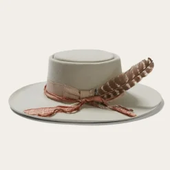 Hot Stetson Kings Row Firm Felt Hat Silver Grey